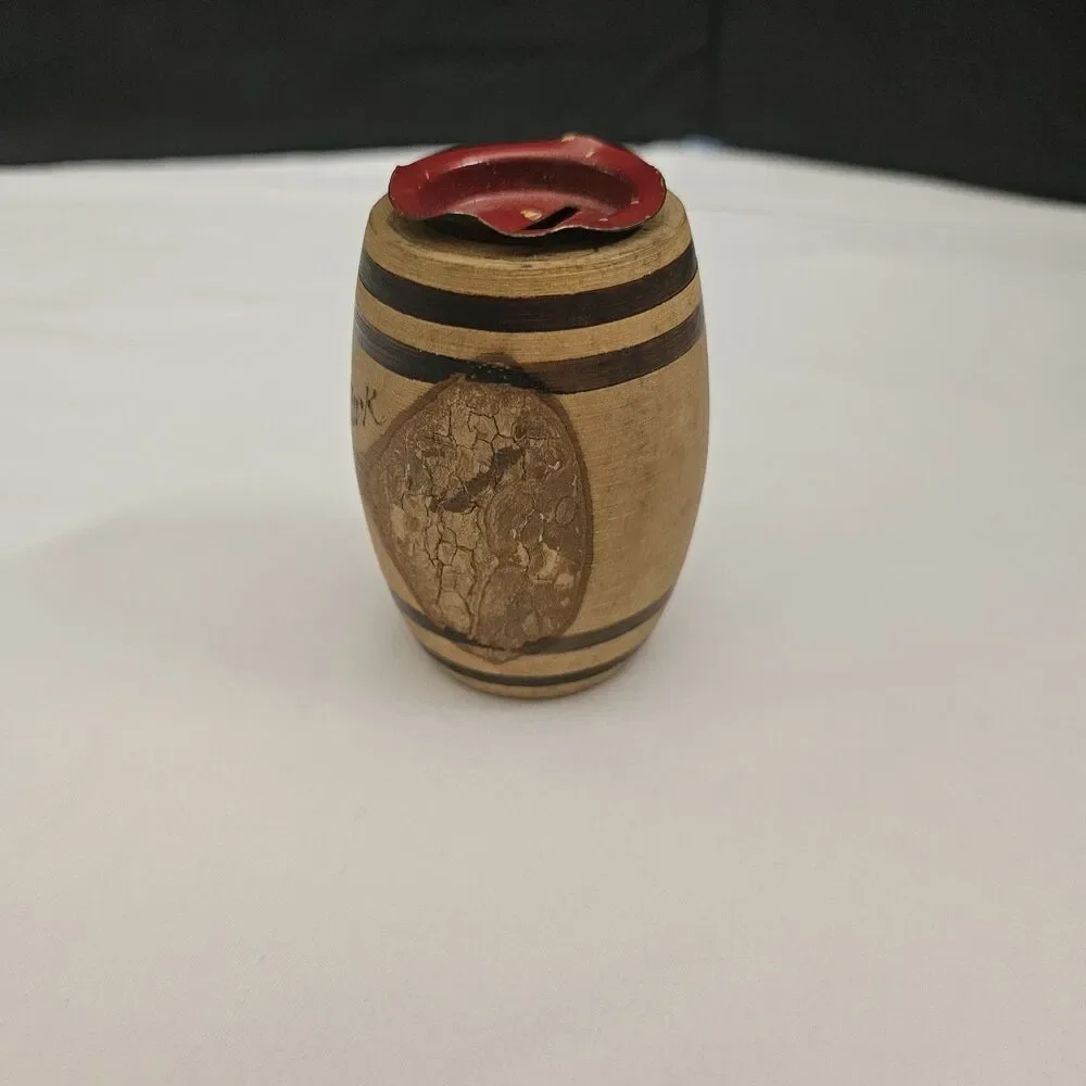 Vintage Wooden Barrel Souvenir Cooks Forest State Park Pa